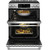 CHS950P2MS1 Cafe 30" Slide-In Front Control Induction Double Oven Range - Stainless Steel with Brushed Stainless Steel Handles and Knobs